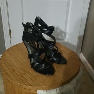 Guess Black Strappy Stiletto Heels - Size 7M